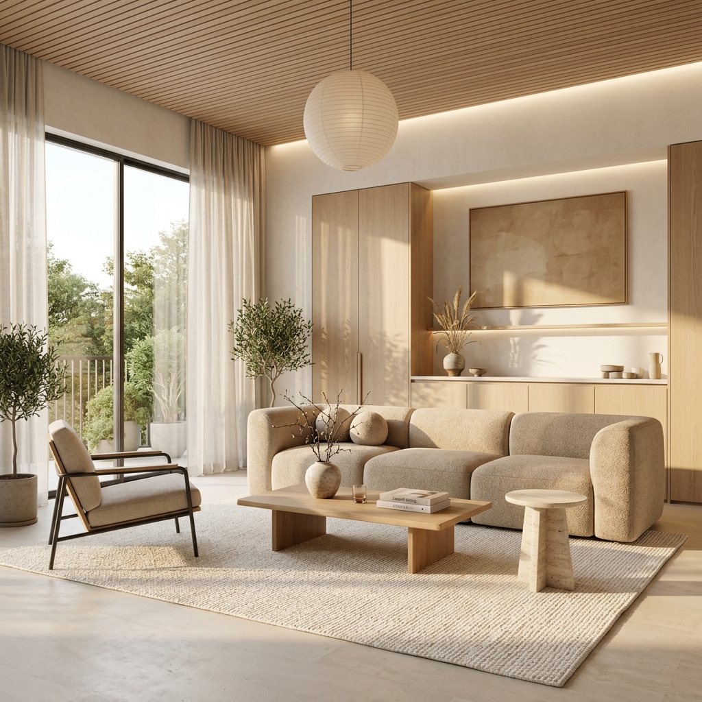 Смешение стилей в 2026: japandi + минимализм + «тёплый» модерн — как сделать интерьер цельным мебелью